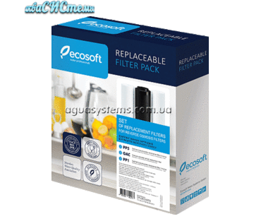 Комплект картриджей Ecosoft 1-2-3 для фильтров обратного осмоса